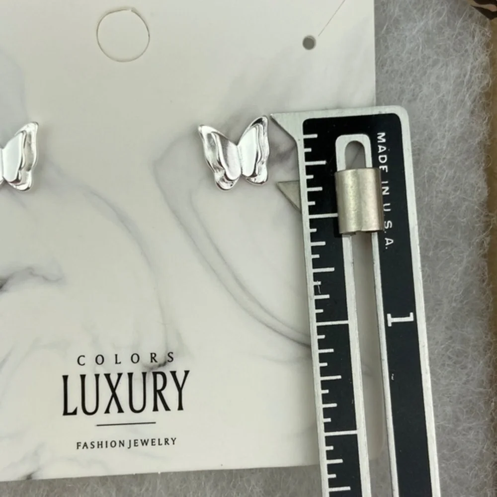 Sterling‎ Silver Earrings Butterfly Post Earrings